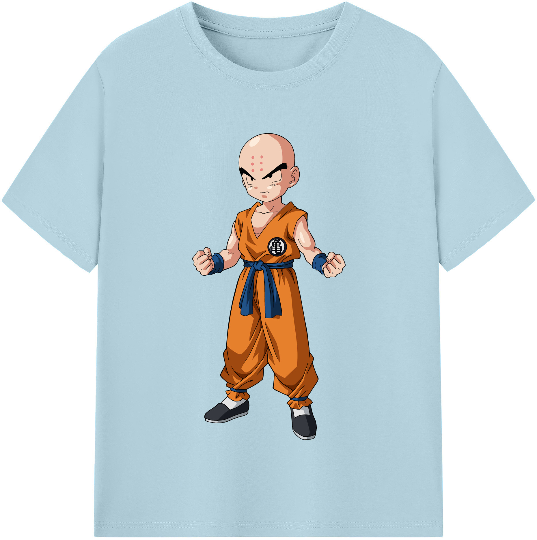 （画像用） ドラゴンボール クリリン DRAGON BALL krillin 綿100％半袖Tシャツ（フロントプリント）